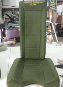 Aircraft seat betting worked on at Dallas Upholstery