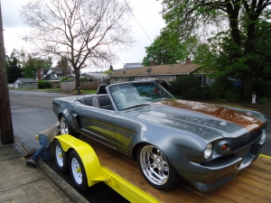 Custom Mustang leaving the shop with new interior